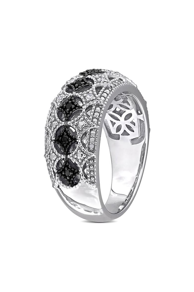Black & White Diamond Ring - 0.09ctw, Alternate, color, BLACK