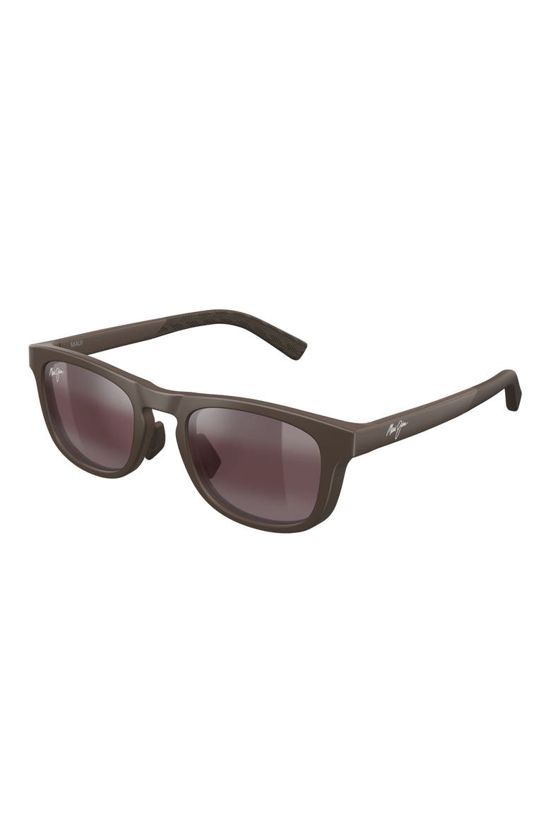 50mm Polarized Gradient Square Sunglasses, Alternate, color, BROWN