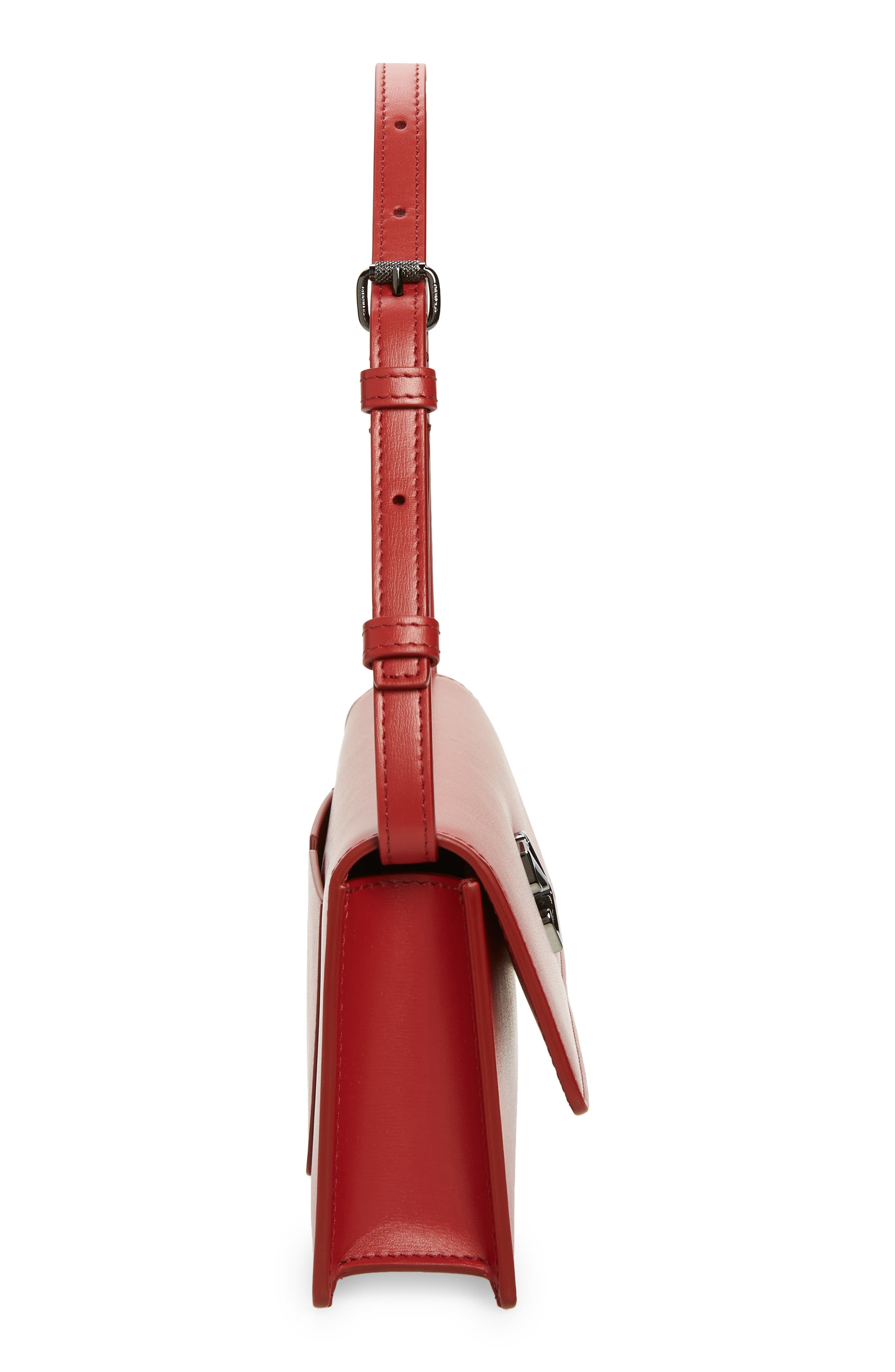 Jitney 1.0 Leather Shoulder Bag, Alternate, color, BRICK RED