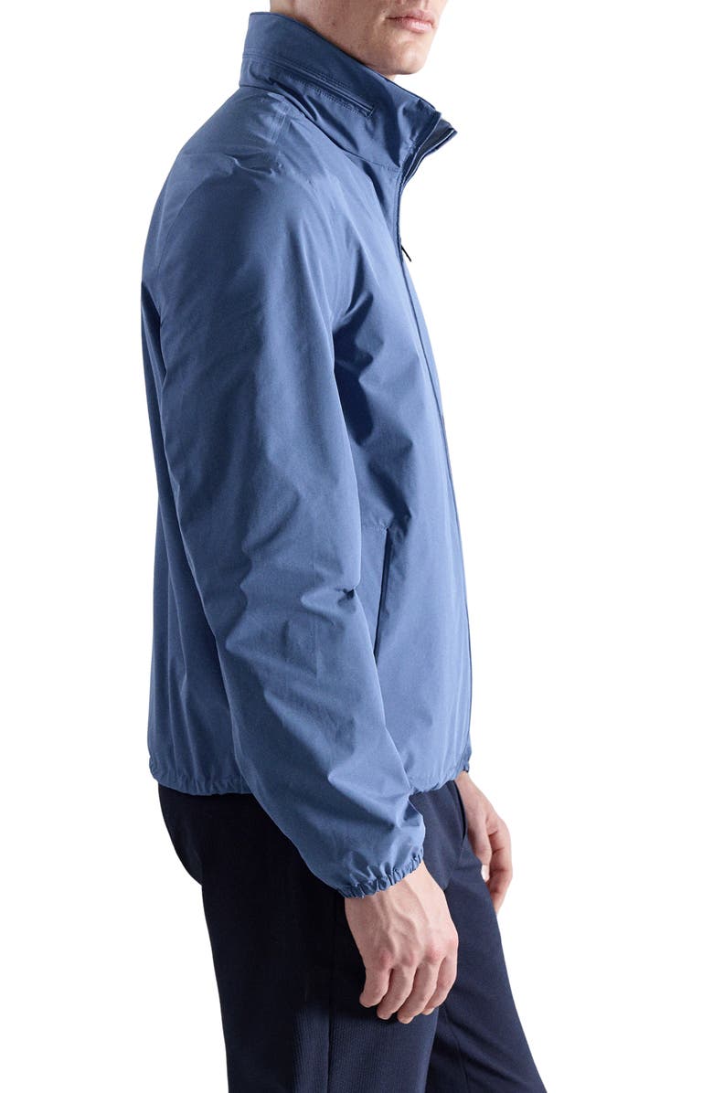 MANGO Waterproof Zip Front Jacket, Alternate, color, Vibrant Blue
