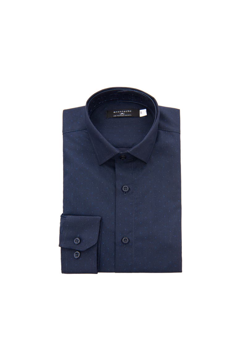 Printed Dress Shirt, Alternate, color, Navy