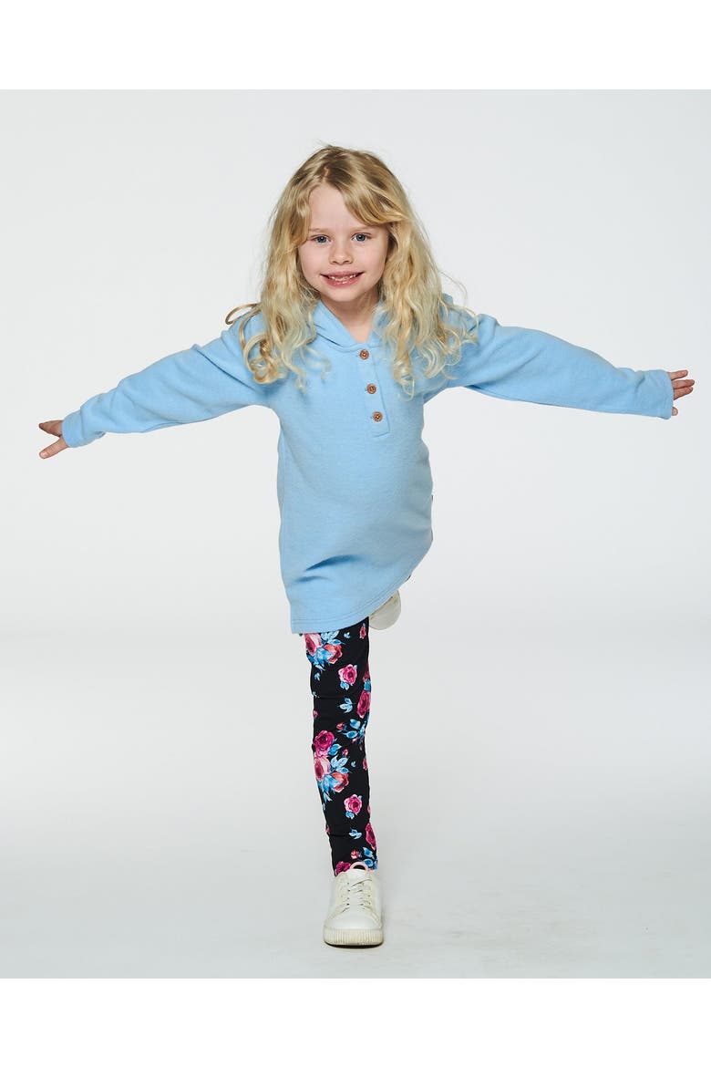 Girl's Hooded Rib Tunic Light Blue, Alternate, color, Air Blue