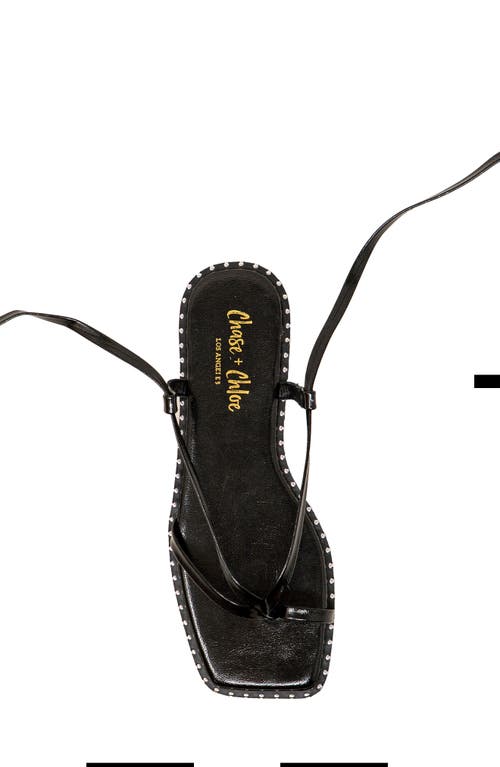 Chase & Chloe Chase And Chloe Studded Ankle Wrap Sandal