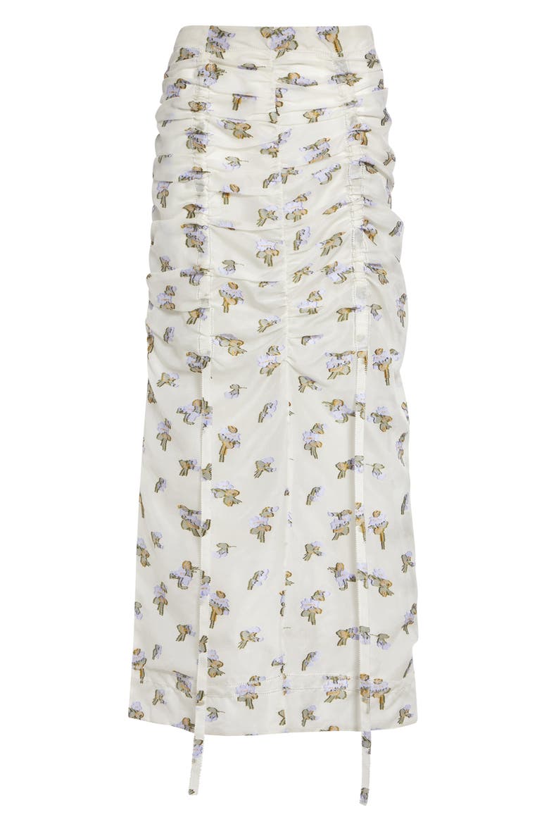 Liora Floral Organza Midi Skirt, Alternate, color, VIOLET LEAF