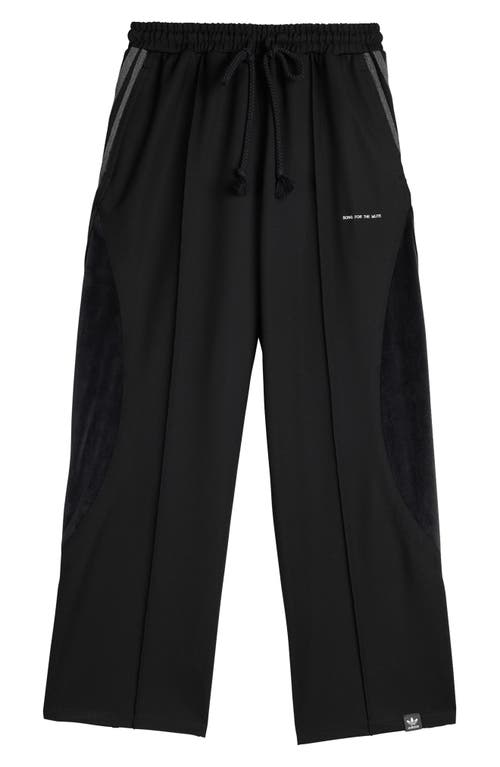 Adidas X Song For The Mute Gender Inclusive Adi006 3-stripes Wide Leg Track Pants In Black