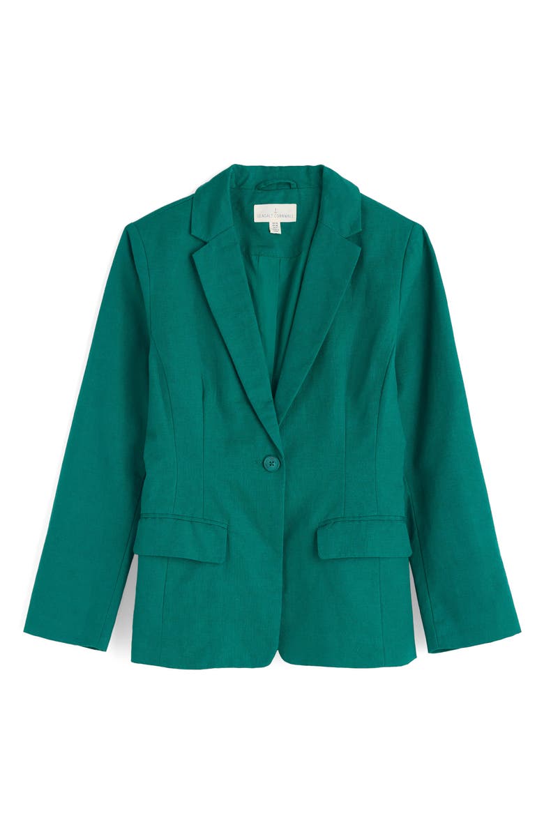 Seasalt Cornwall Erica Linen & Organic Cotton Blazer, Alternate, color, Pine Shoots
