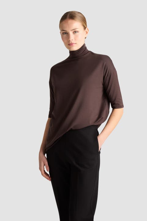 Tomasine Jersey Turtleneck Top