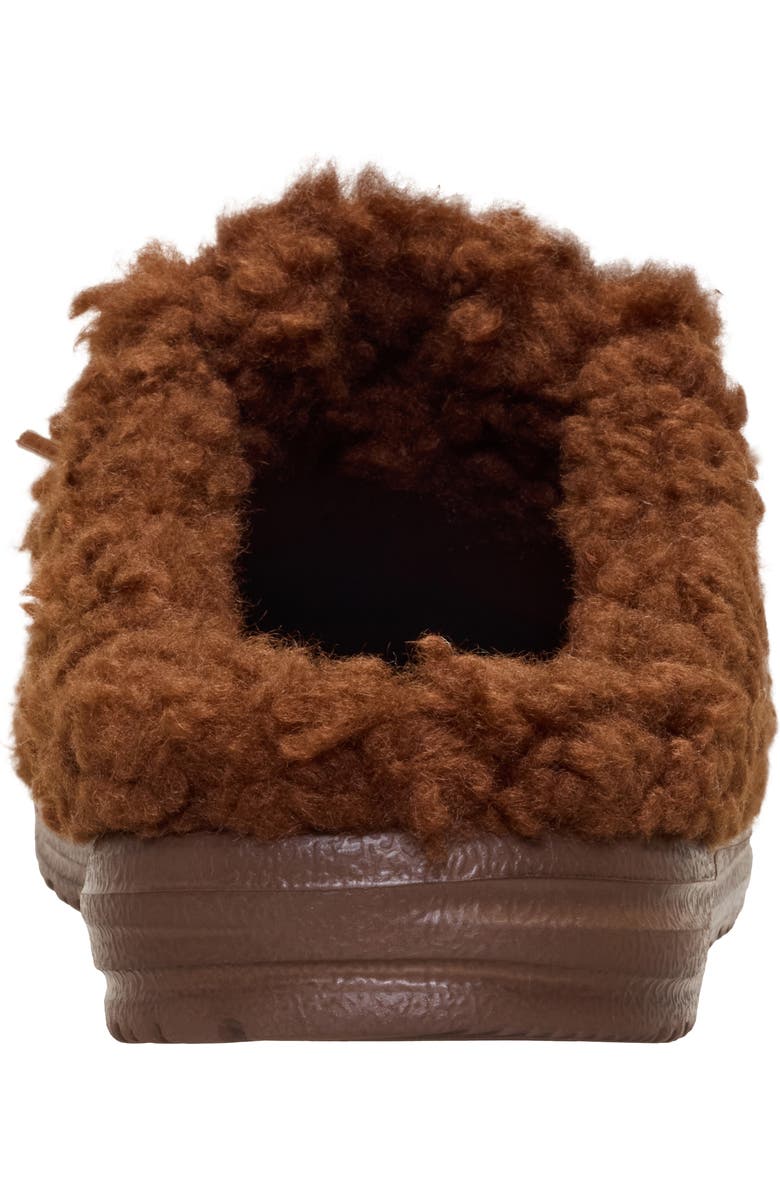 Hey Dude Wally Faux Shearling Slipper, Alternate, color, Downtown Brown