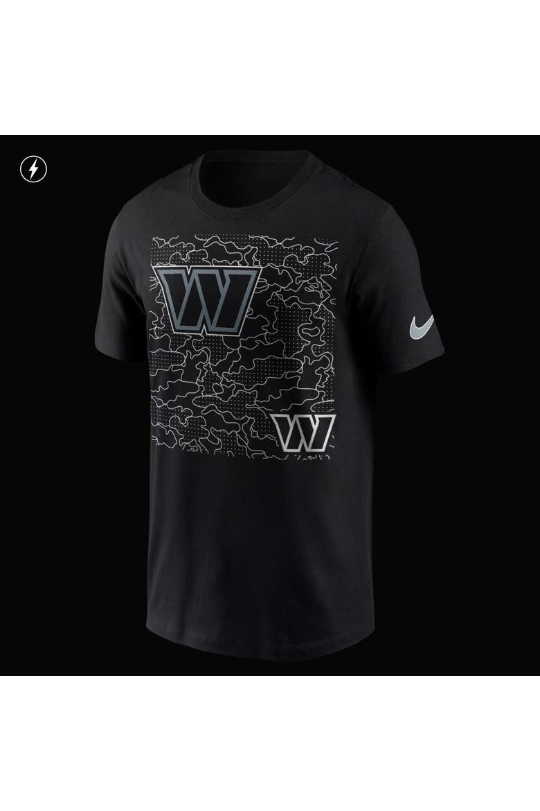 Men's Nike Black Washington Commanders RFLCTV T-Shirt, Alternate, color, Black