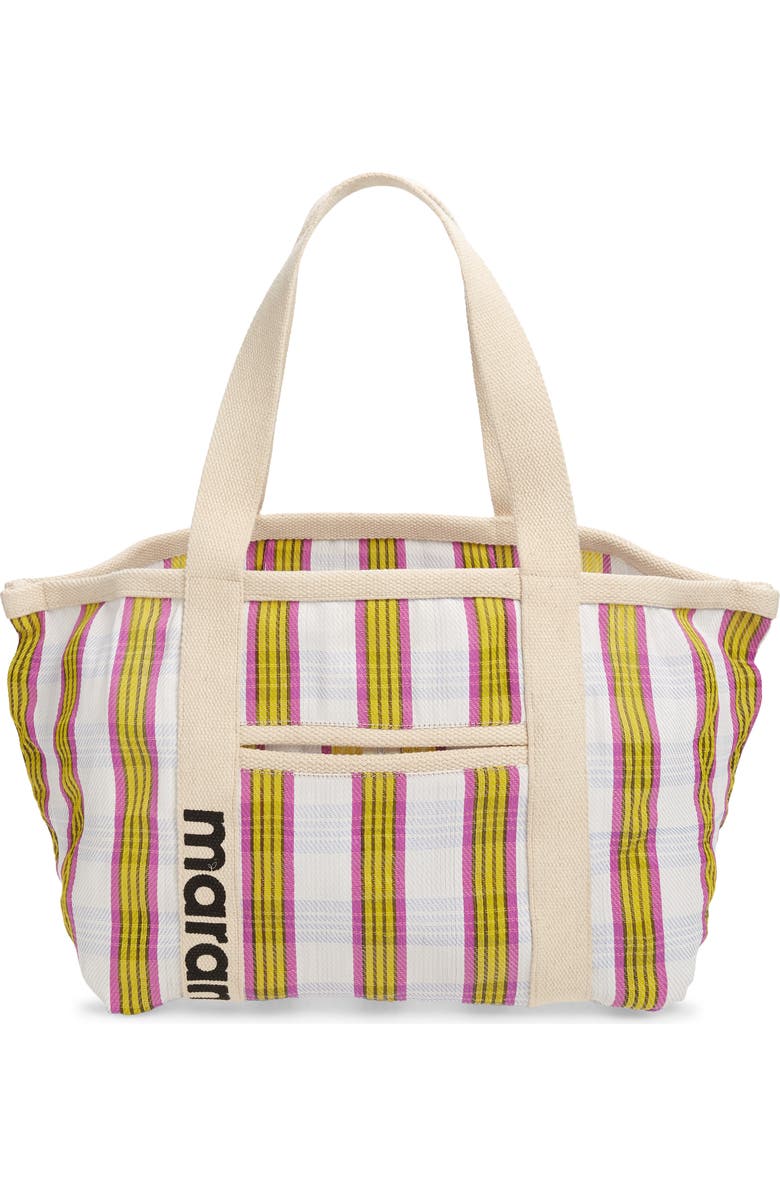 Isabel Marant Darwen Jacquard Stripe Nylon Tote, Main, color,