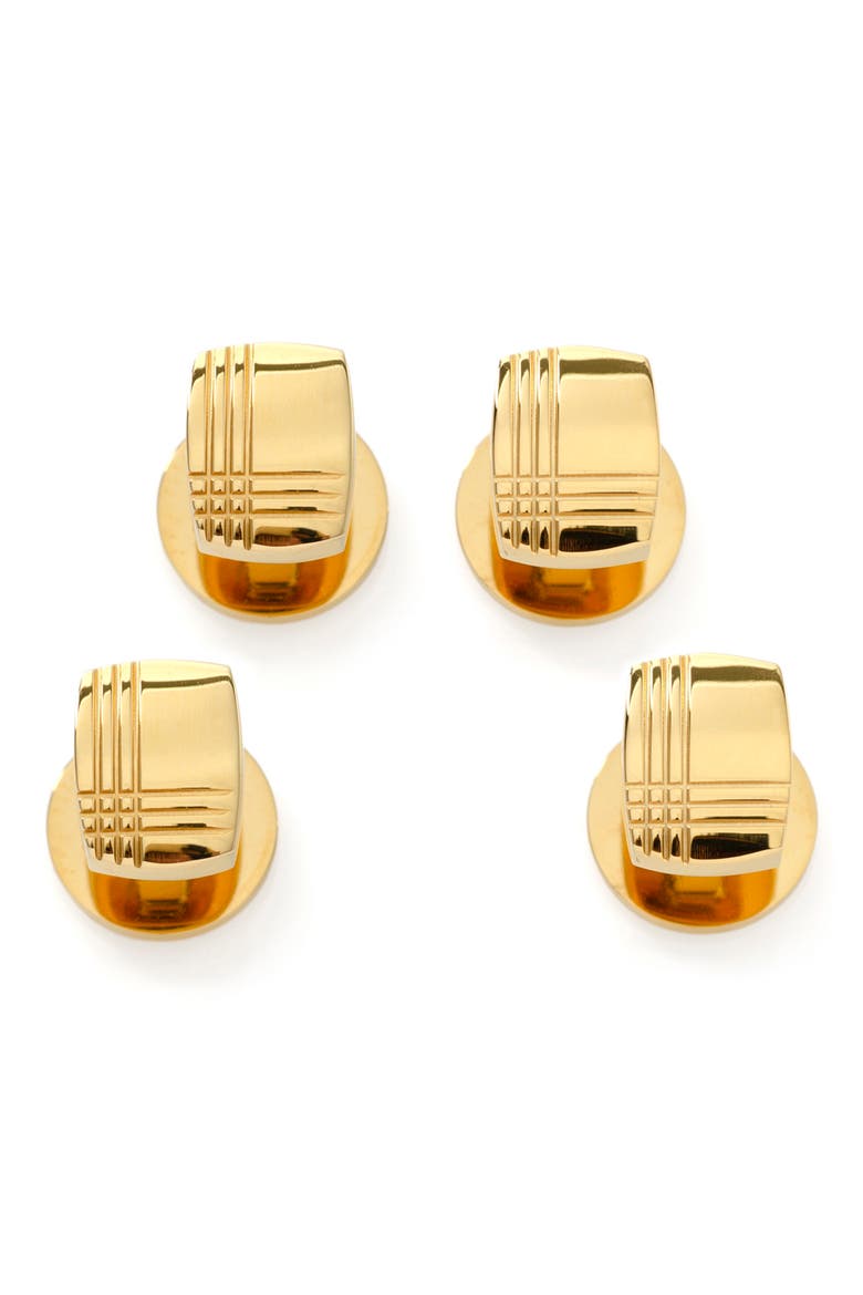 Tartan Studs, Main, color, GOLD