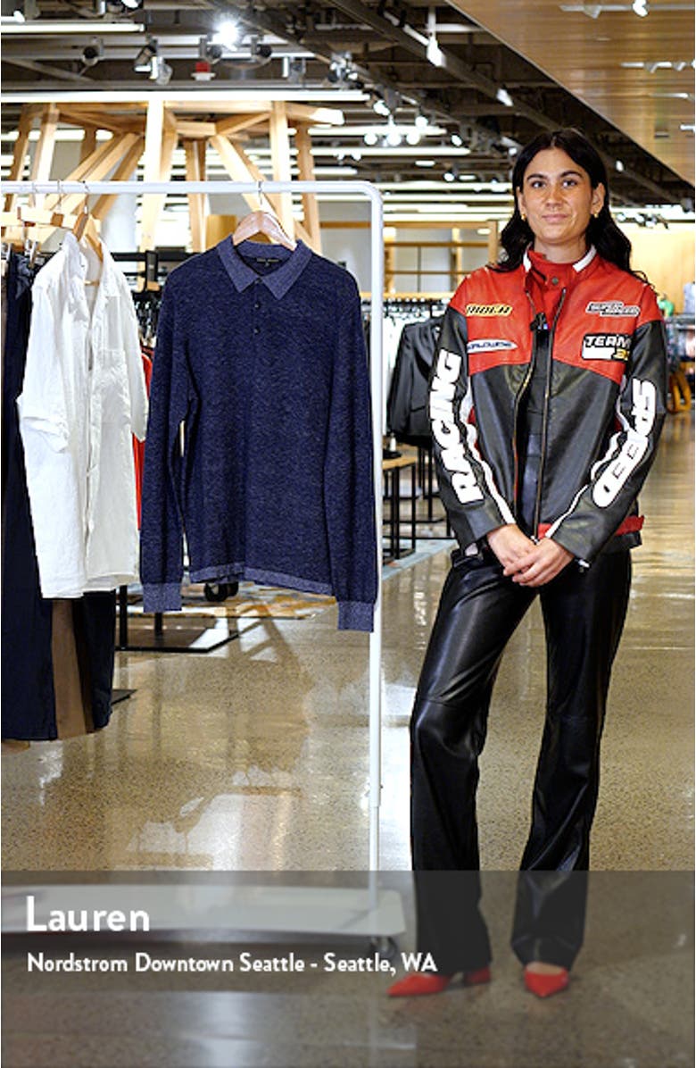 Fielder Cotton & Cashmere Piqué Polo Sweater, sales video thumbnail