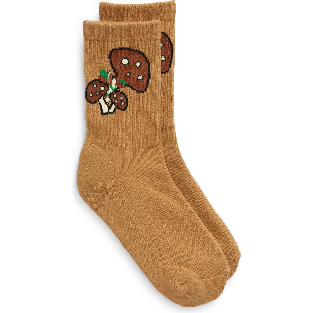 King + Lola Kids' Shiitake Mushroom Socks in Brown
