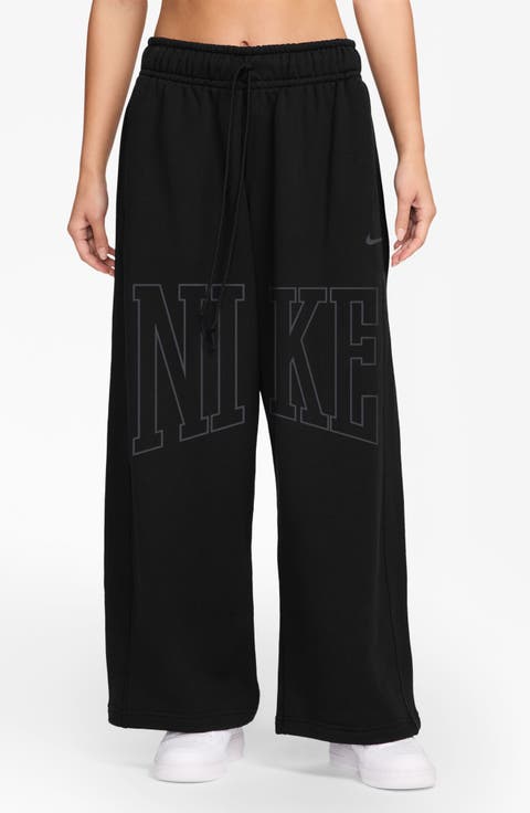 Wide Leg Fleece Pants