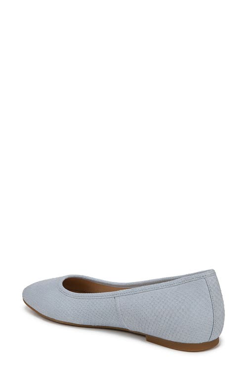 Vionic Alexa Womens Leather Slip On Ballet Flats In Blue Mist