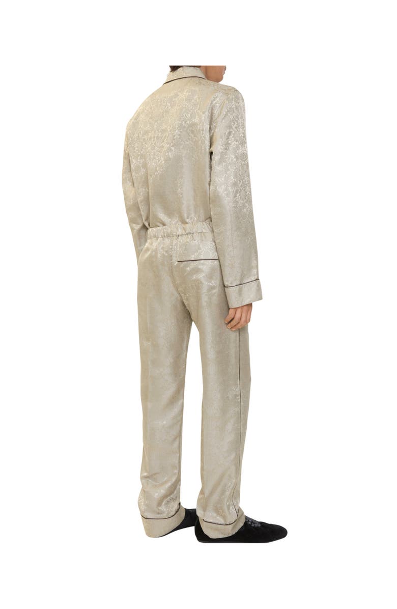 Burberry Sunflower Silk Pyjama Trousers, Alternate, color, Taupe Beige