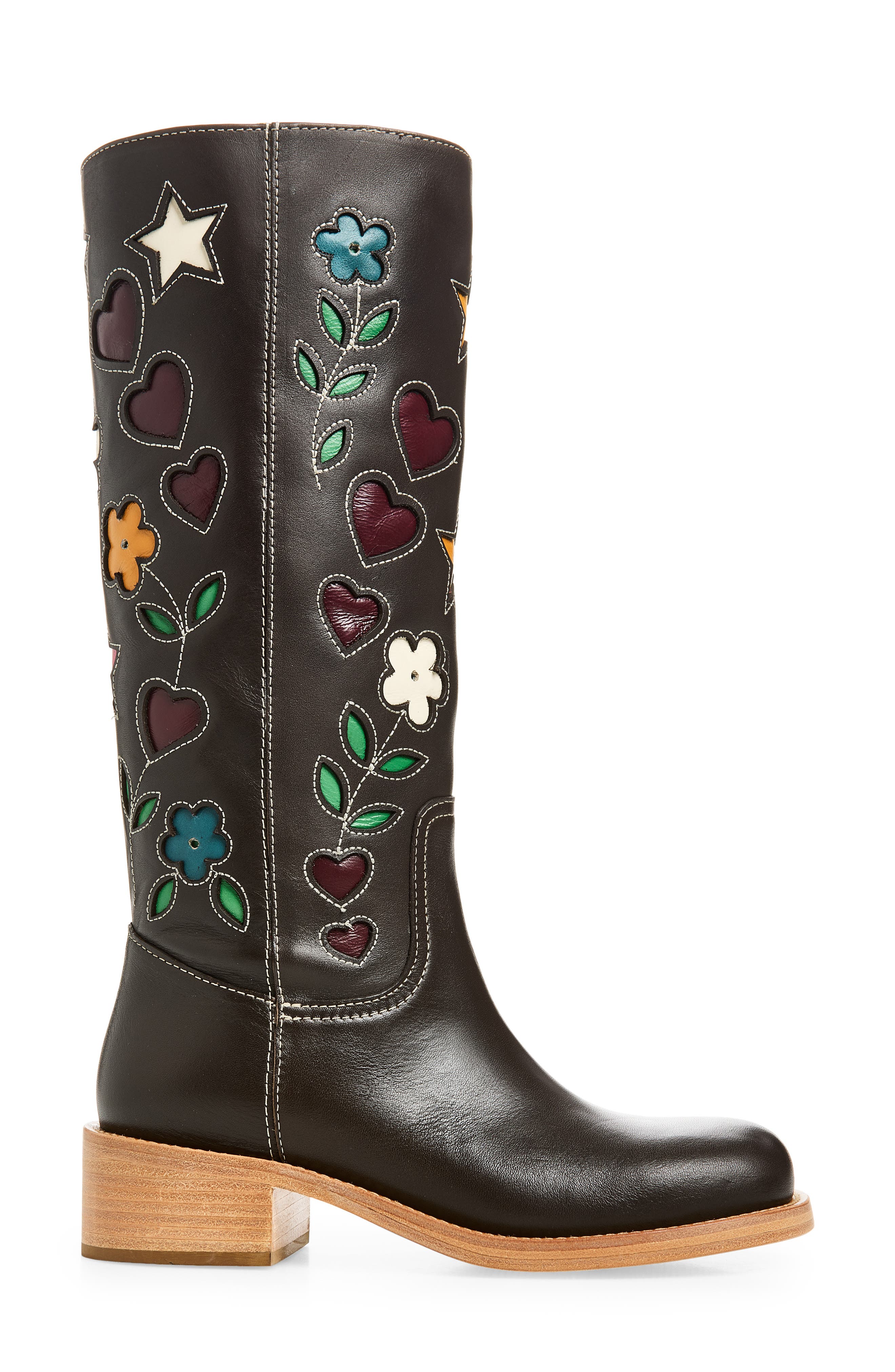 Riggs Knee High Boot, Alternate, color, BROWN LEATHER