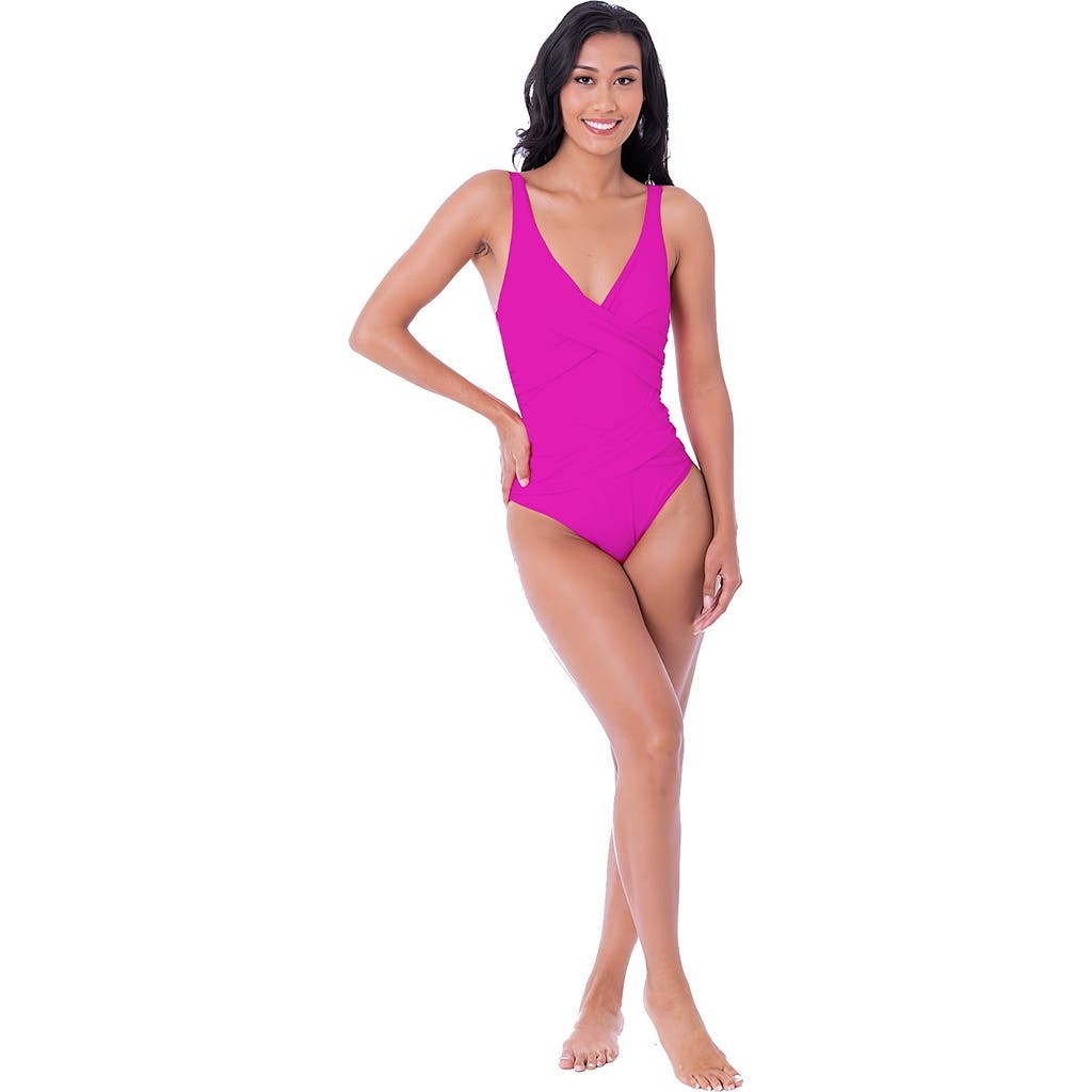 Dai Moda Kaci One Piece Swimsuit In Pink