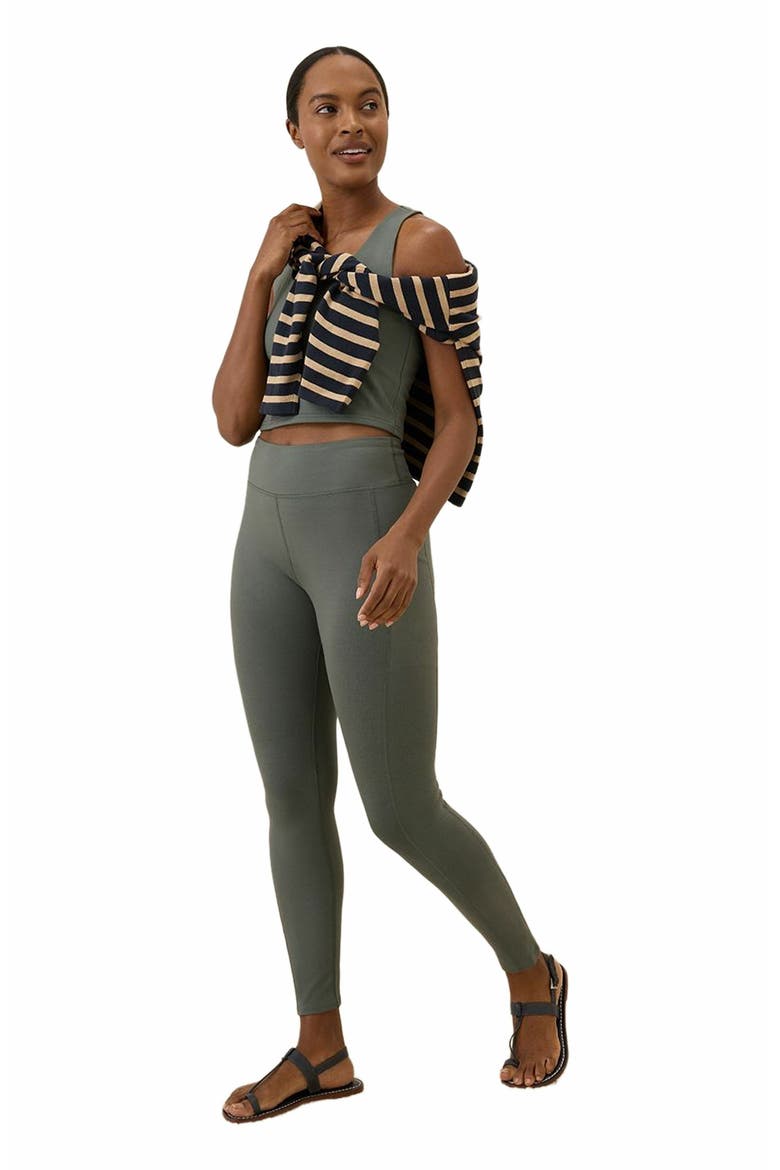 On the Go-To Pocket Legging Made With Organic Cotton, Alternate, color, Castor Grey