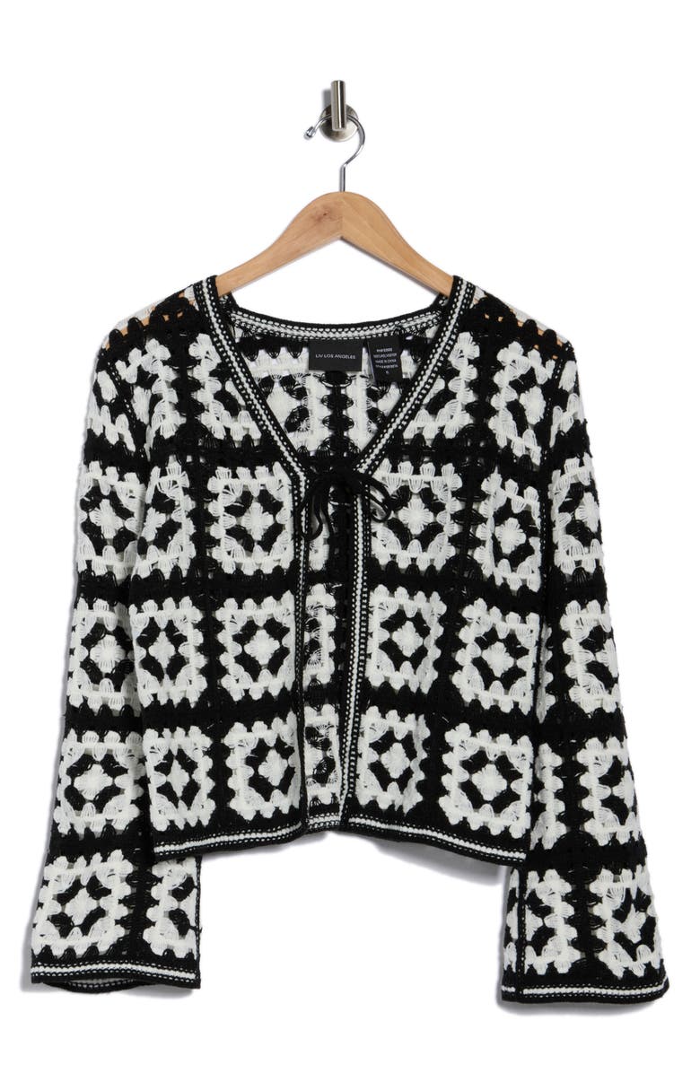 Forgotten Grace Crochet Sweater Cardigan, Main, color,