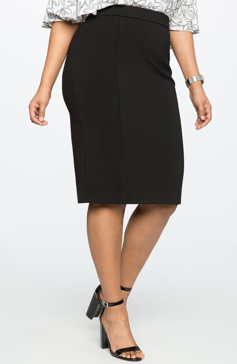The Ultimate Stretch Midi Pencil Skirt
