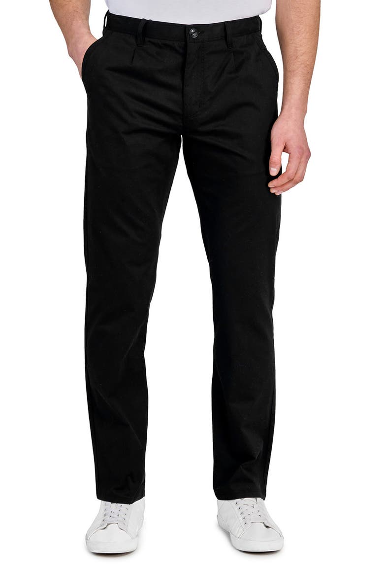 Slim Fit Twill Chino Pants, Alternate, color, BLACK
