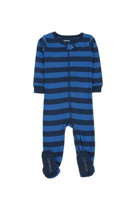 Kids Cotton Footed Pajamas, Solids, Stripes & Tie Dye (Toddler, Little Kid & Big Kid)