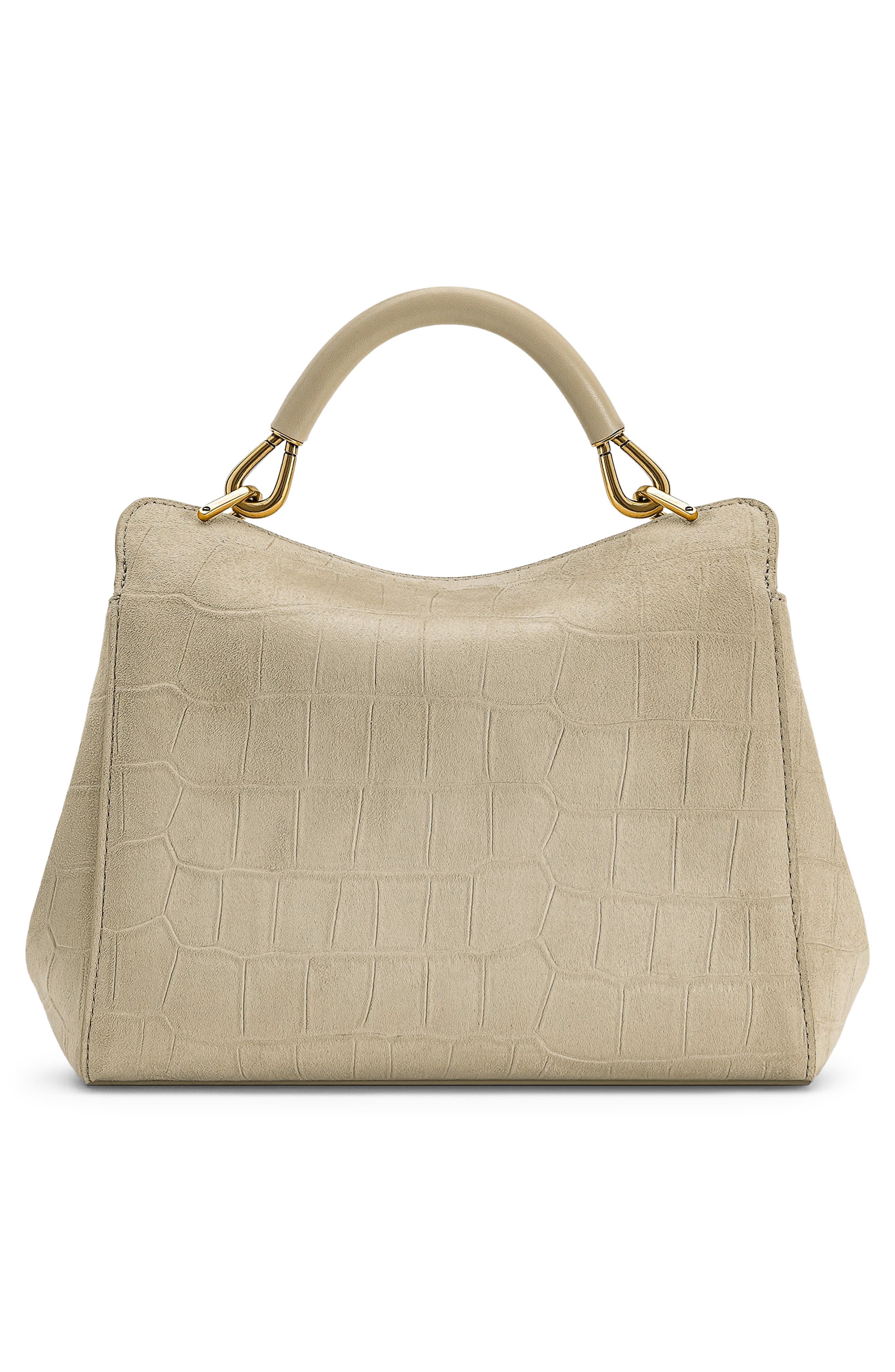 JW PEI Lucia Faux Suede Top Handle Bag, Alternate, color, Light Beige