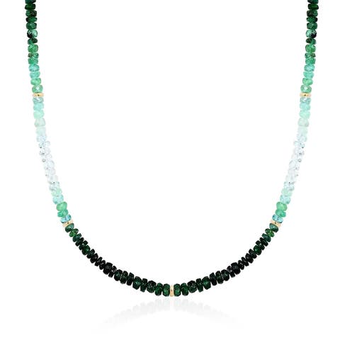 Emerald Ombre Bead Necklace