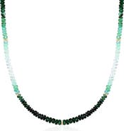 The Lovery Fine Jewelry Emerald Ombre Bead Necklace
