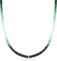 The Lovery Fine Jewelry Emerald Ombre Bead Necklace