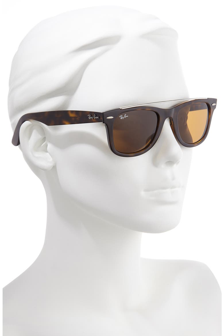 50mm Wayfarer Sunglasses, Alternate, color, HAVANA SOLID