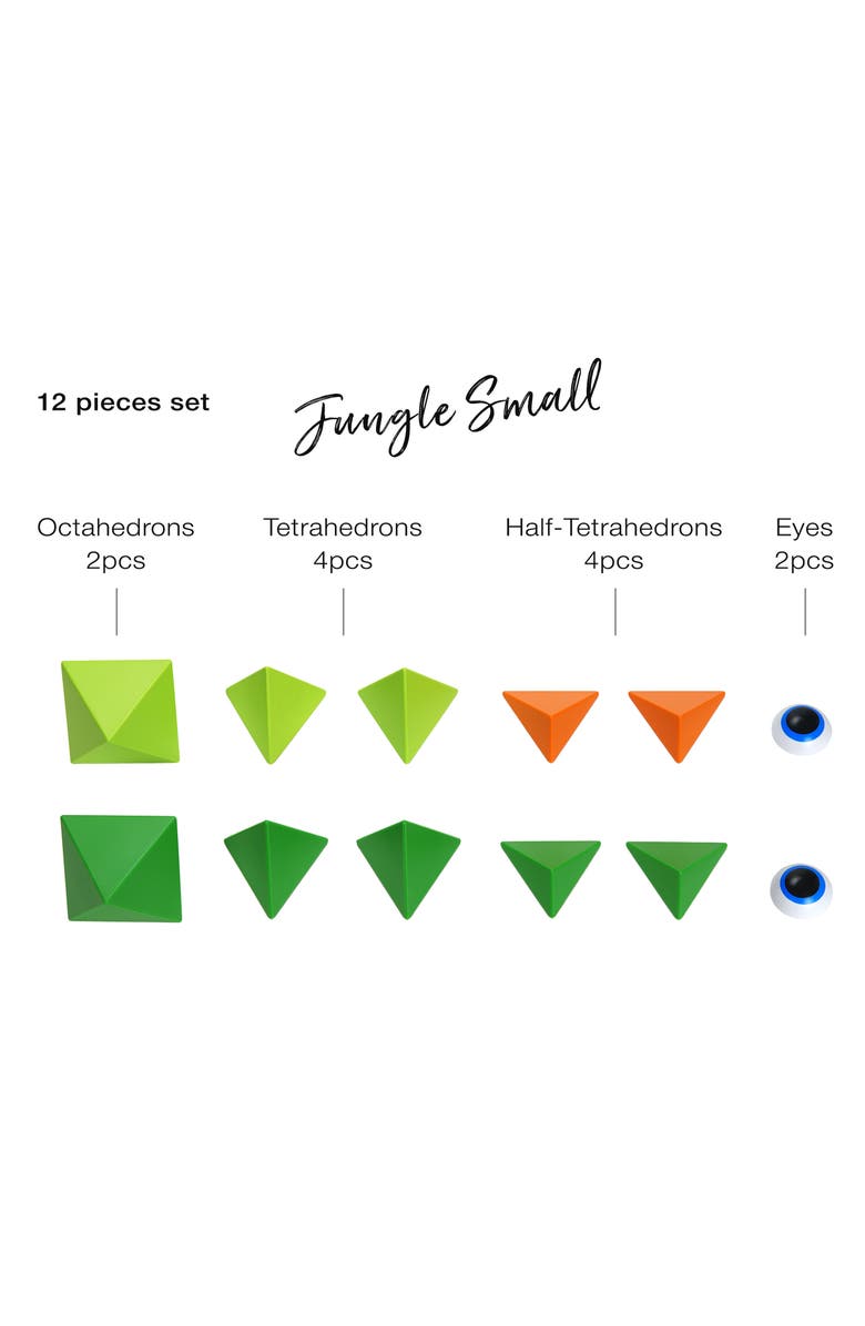 TRIDO Kids' Jungle Small 12-Piece Magnetic Construction Kit, Alternate, color,