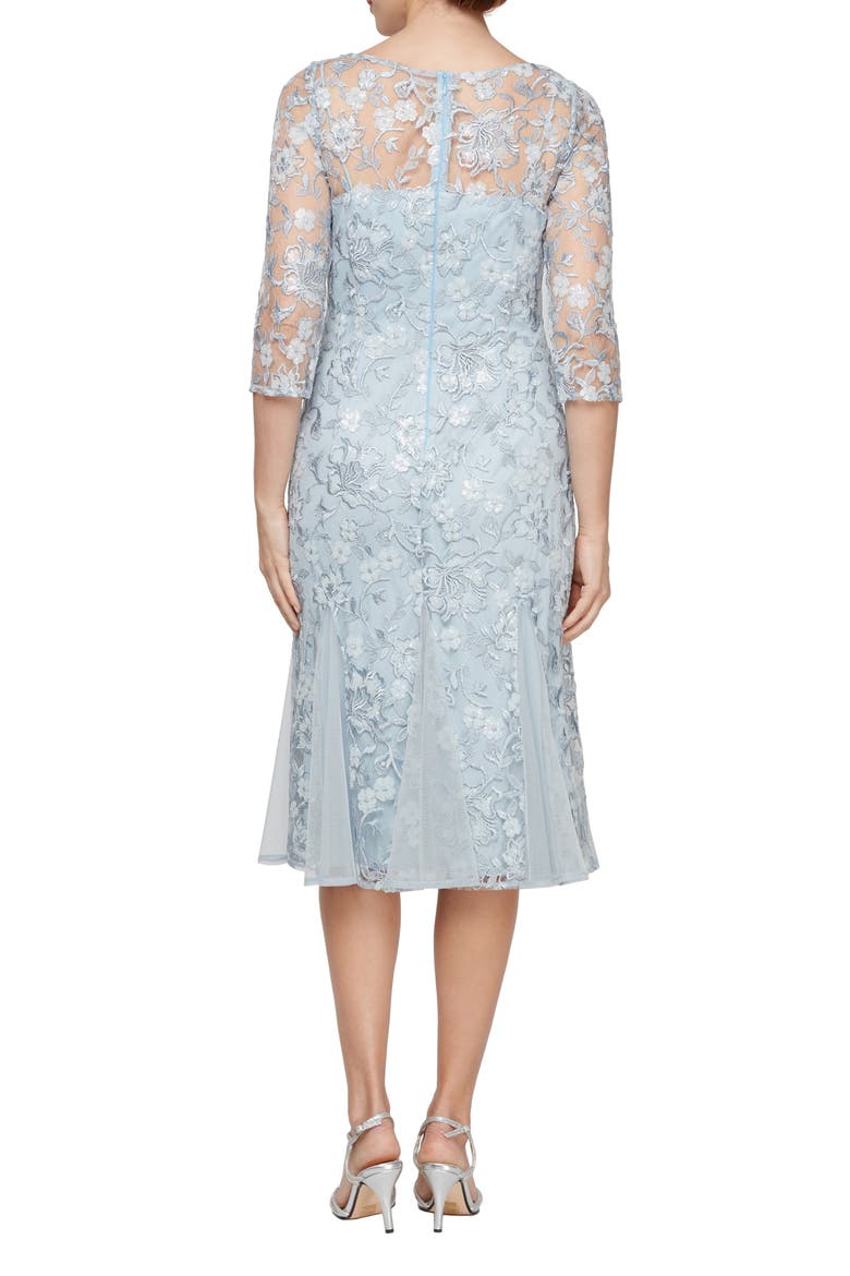 Lace Cocktail Dress, Alternate, color, LIGHT BLUE