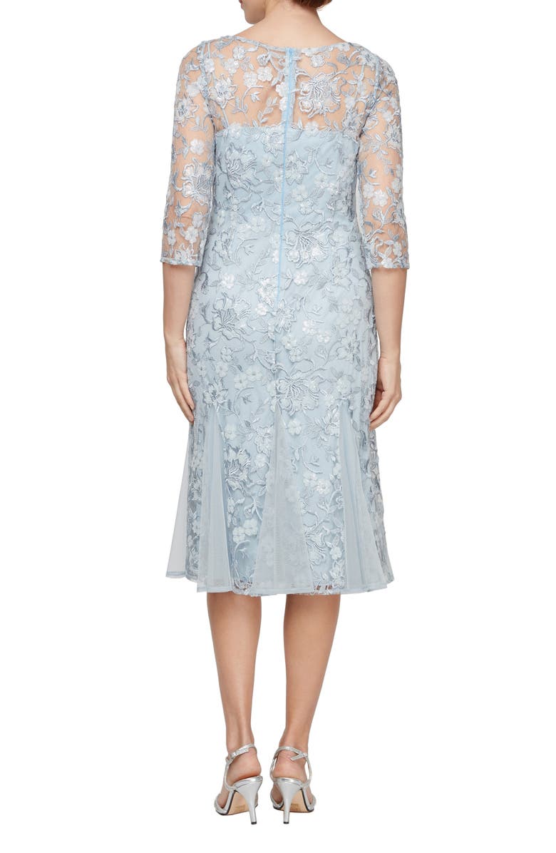 Alex Evenings Lace Cocktail Dress, Alternate, color, 