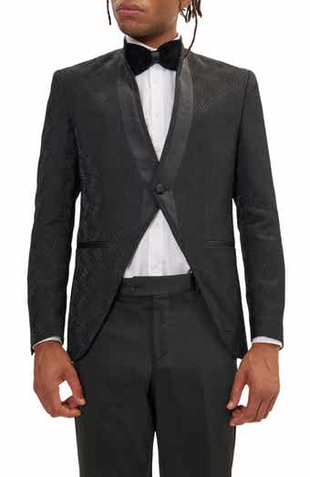 Satin Embellished Tuxedo Jacket
