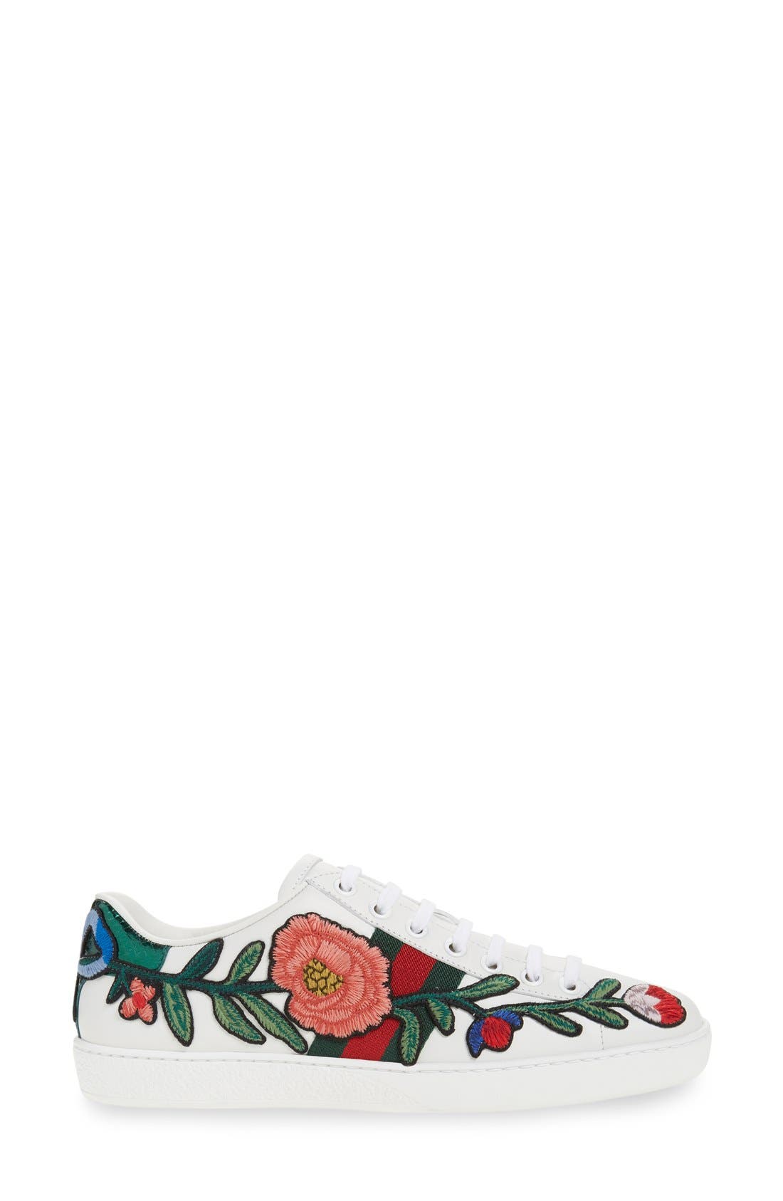 New Ace Low Top Sneaker, Alternate, color, WHITE FLORAL