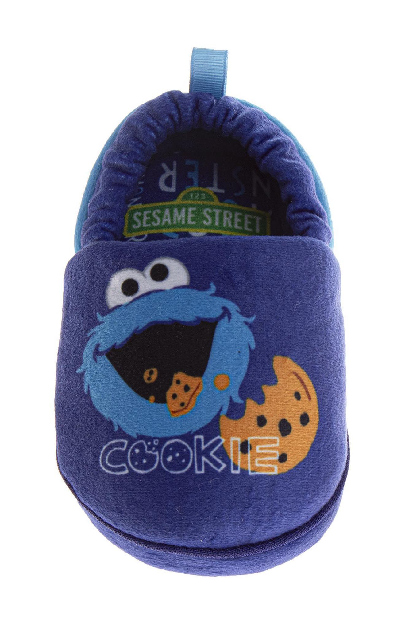 Kids' Sesame Street® Cookie Monster Slipper, Alternate, color, BLUE