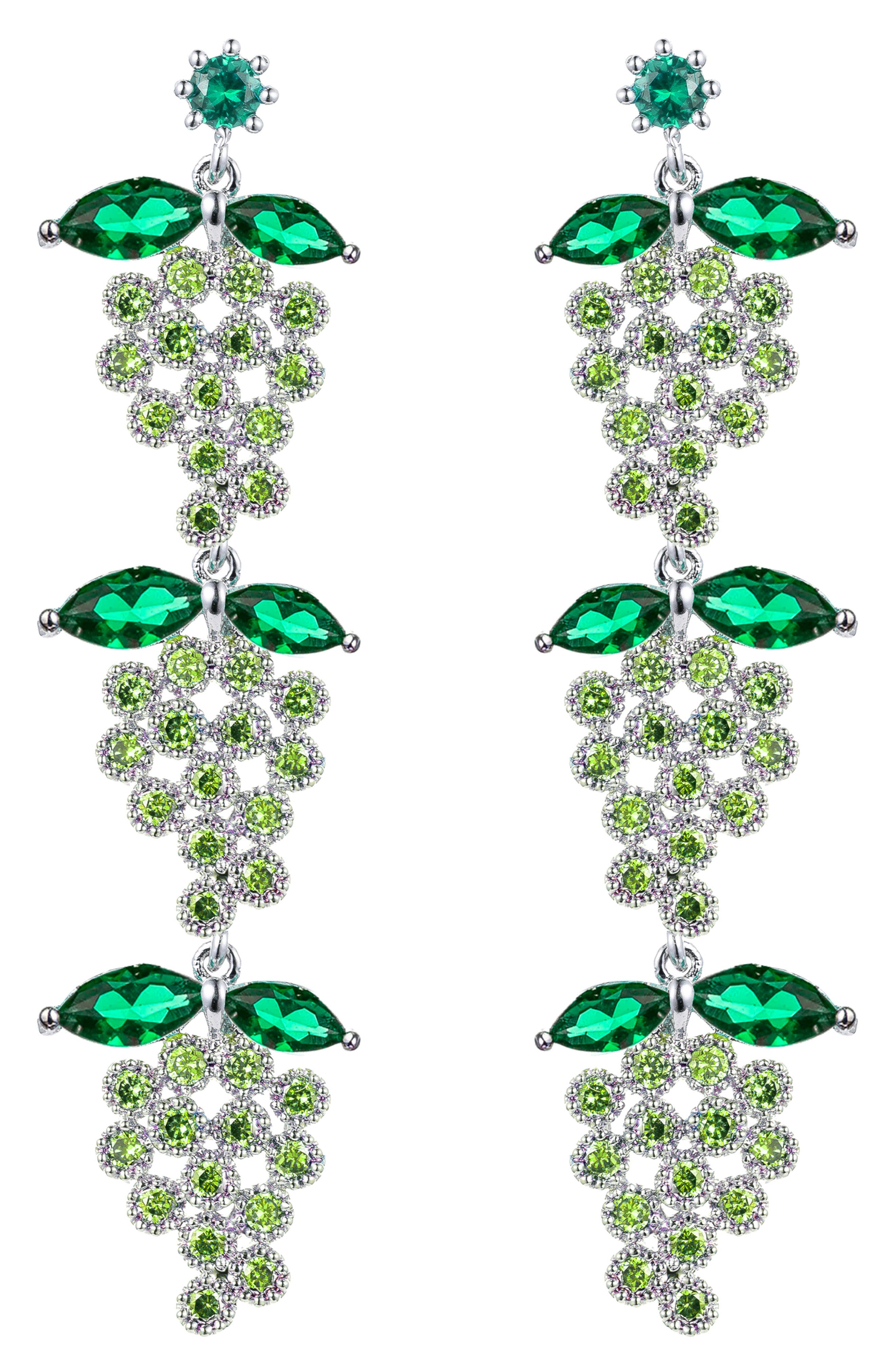 EYE CANDY LOS ANGELES Grape CZ Drop Earrings