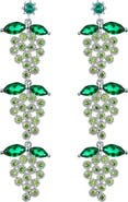 EYE CANDY LOS ANGELES Grape CZ Drop Earrings
