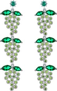 EYE CANDY LOS ANGELES Grape CZ Drop Earrings