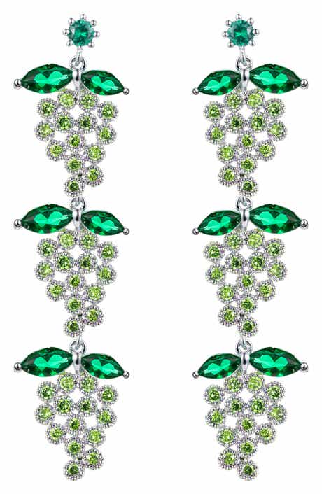 EYE CANDY LOS ANGELES Grape CZ Drop Earrings