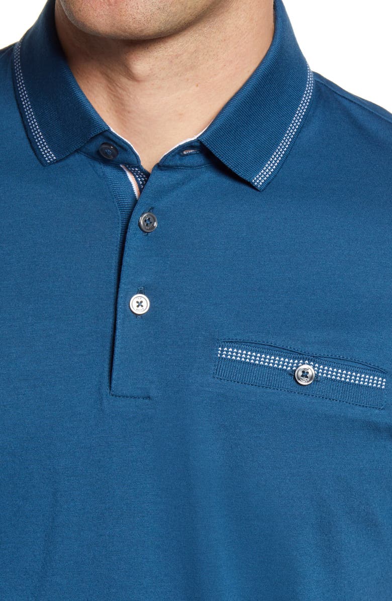 Ted Baker London Tortila Slim Fit Tipped Pocket Polo, Alternate, color, 