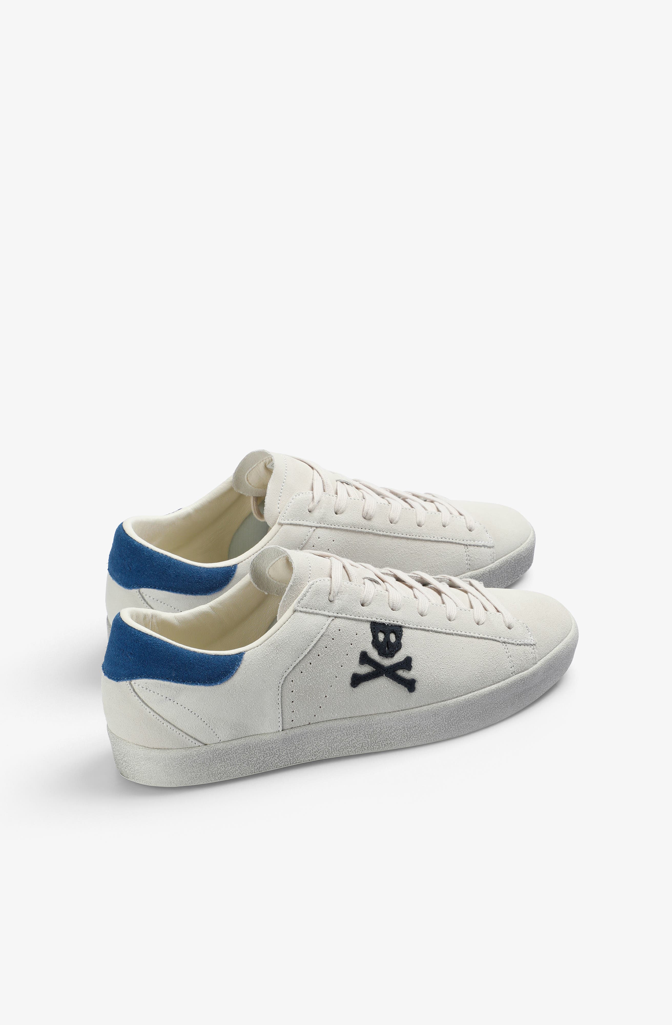 Scalpers Henry Suede Sneakers, Alternate, color, Whitenavy