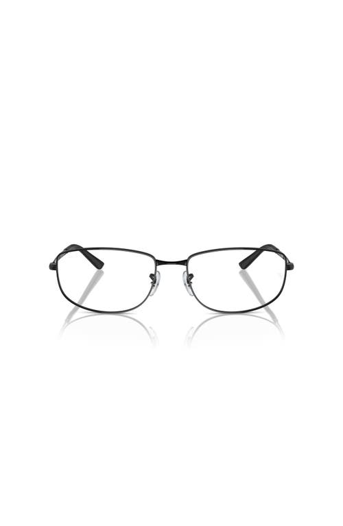 Ray Ban Ray-ban 56mm Irregular Optical Glasses In Black