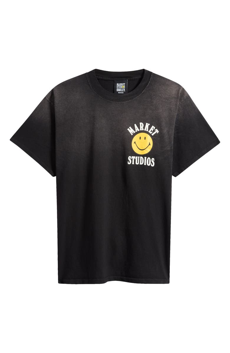 MARKET SMILEY<sup>®</sup> Upside Down Cotton Graphic T-Shirt, Alternate, color, Jet-Black