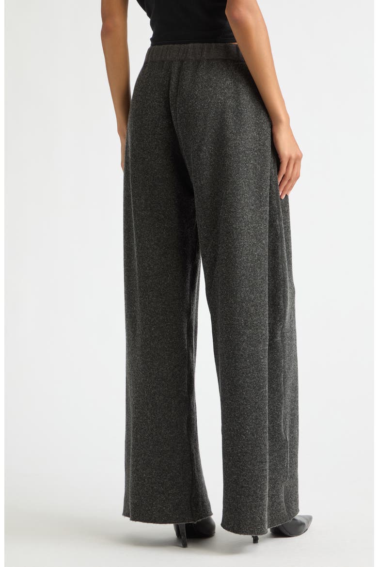 Side Pleat Wool Blend Sweatpants, Alternate, color, CHARCOAL GREY