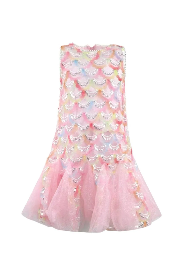 Mermaid Magic Tutu Dress, Main, color, Pink