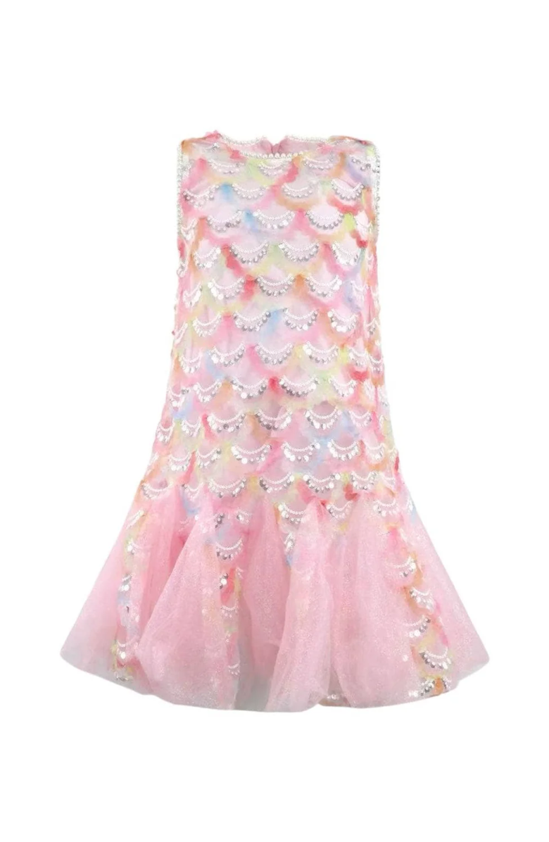 Lola + The Boys Mermaid Magic Tutu Dress, Main, color, Pink