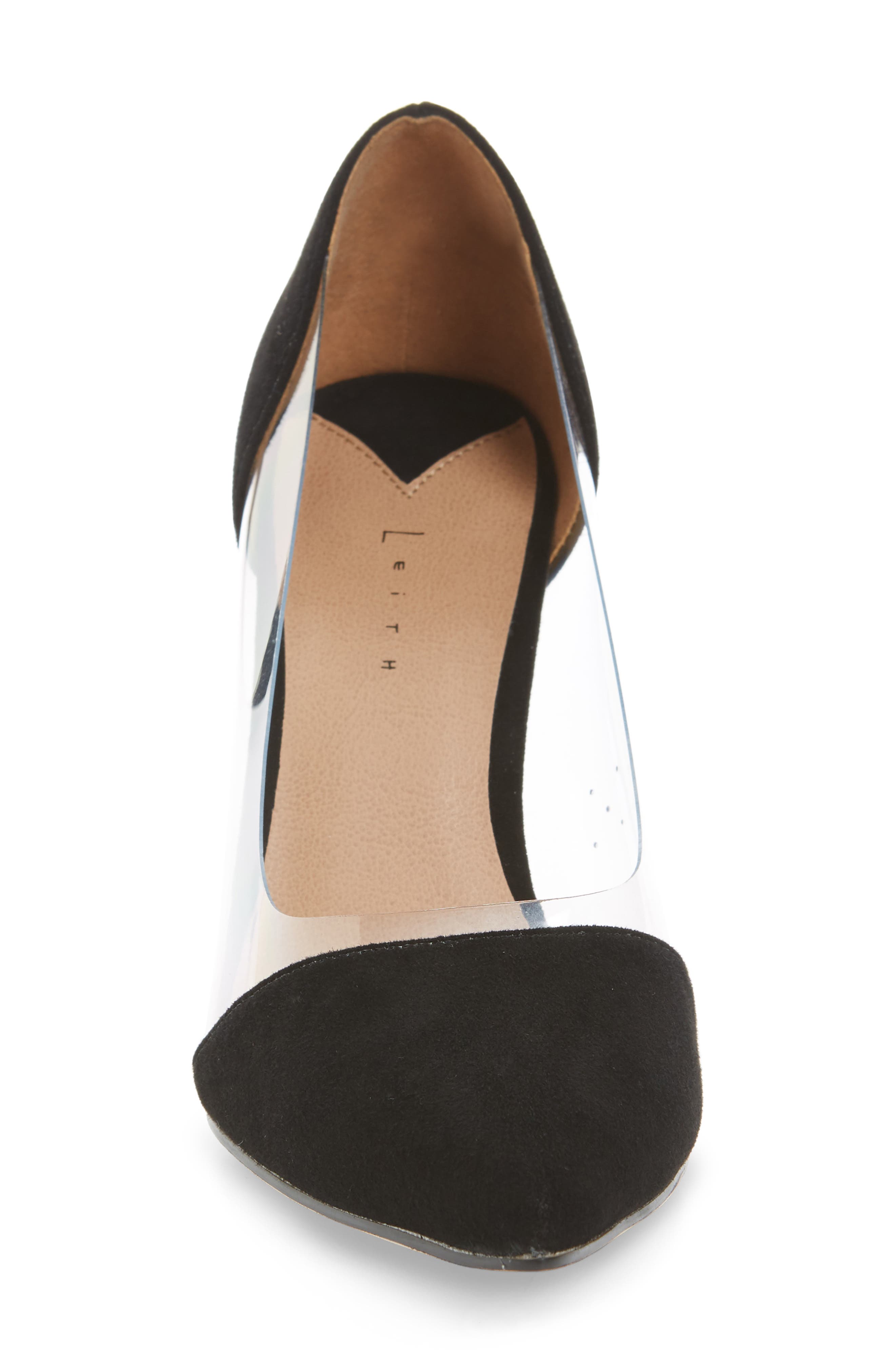 Leith Penny Clear Pointy Toe Pump, Alternate, color, 